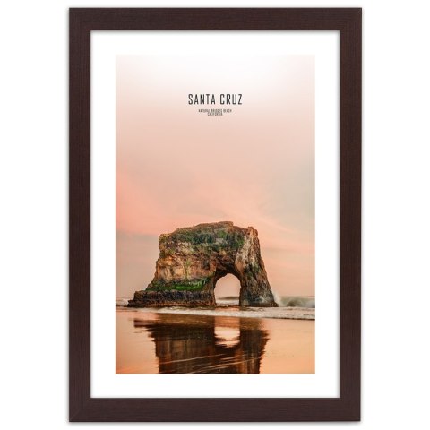 Plakat w brązowej ramie - Santa Cruz Plakat w brązowej ramie - Santa Cruz