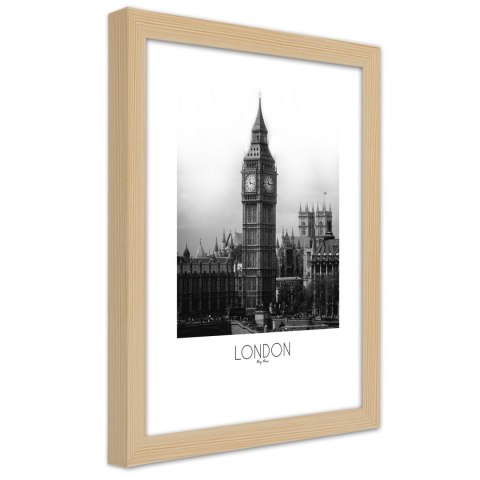 Plakat w drewnianej ramie - Legendarny Big Ben Plakat w drewnianej ramie - Legendarny Big Ben