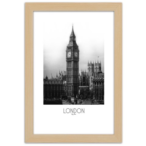Plakat w drewnianej ramie - Legendarny Big Ben Plakat w drewnianej ramie - Legendarny Big Ben