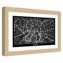 Plakat w drewnianej ramie - Plan miasta Moskwa
