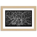 Plakat w drewnianej ramie - Plan miasta Moskwa