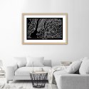 Plakat w drewnianej ramie - Plan miasta Nowy Jork
