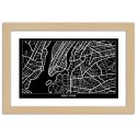 Plakat w drewnianej ramie - Plan miasta Nowy Jork
