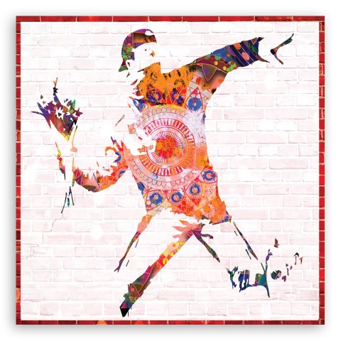 Obraz na płótnie - Banksy Flower Thrower
