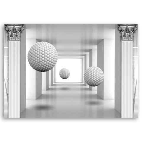 Obraz na płótnie - Kule w tunelu geometria 3D Obraz na płótnie - Kule w tunelu geometria 3D