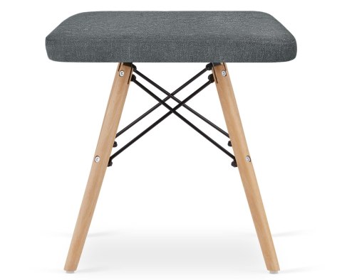 Taboret WERK - szary materiał / nogi naturalne x 1 Taboret WERK - szary materiał / nogi naturalne x 1