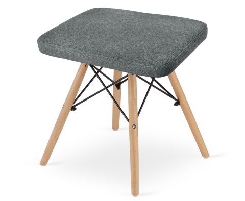 Taboret WERK - szary materiał / nogi naturalne x 1 Taboret WERK - szary materiał / nogi naturalne x 1