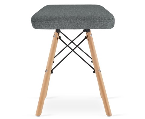 Taboret WERK - szary materiał / nogi naturalne x 3 Taboret WERK - szary materiał / nogi naturalne x 3