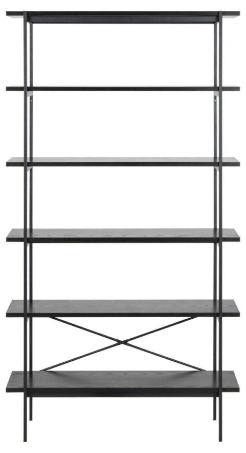 INDUSTRIALNY CZARNY REGAŁ DO POKOJU 172 CM, DUŻY, 6 PÓŁEK, METAL INDUSTRIALNY CZARNY REGAŁ DO POKOJU 172 CM, DUŻY, 6 PÓŁEK, METAL