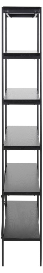 INDUSTRIALNY CZARNY REGAŁ DO POKOJU 172 CM, DUŻY, 6 PÓŁEK, METAL INDUSTRIALNY CZARNY REGAŁ DO POKOJU 172 CM, DUŻY, 6 PÓŁEK, METAL