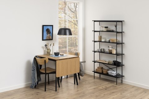 INDUSTRIALNY CZARNY REGAŁ DO POKOJU 172 CM, DUŻY, 6 PÓŁEK, METAL INDUSTRIALNY CZARNY REGAŁ DO POKOJU 172 CM, DUŻY, 6 PÓŁEK, METAL