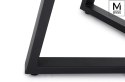 INDUSTRIALNY OKRĄGŁY STÓŁ LOFT, CZARNE METALOWE NOGI, DĘBOWY BLAT MDF 80 CM