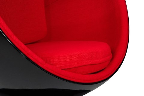 CZARNY FOTEL KULA, CZERWONY, OBROTOWY, NOWOCZESNY, DO SALONU, FUTURYSTYCZNY CZARNY FOTEL KULA, CZERWONY, OBROTOWY, NOWOCZESNY, DO SALONU, FUTURYSTYCZNY