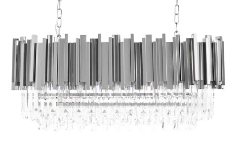 KRYSZTAŁOWA LAMPA GLAMOUR VERSALIO, SREBRNA, ELEGANCKA, EKSKLUZYWNA, OWALNA