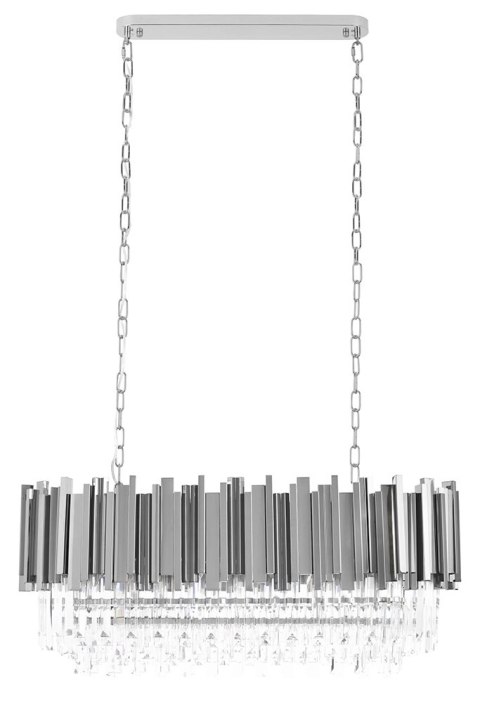 KRYSZTAŁOWA LAMPA GLAMOUR VERSALIO, SREBRNA, ELEGANCKA, EKSKLUZYWNA, OWALNA KRYSZTAŁOWA LAMPA GLAMOUR VERSALIO, SREBRNA, ELEGANCKA, EKSKLUZYWNA, OWALNA