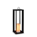 OGRODOWA LAMPA STOŁOWA, DEKORACYJNA, LAMPION 50 CM, CZARNA, ELEGANCKA