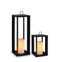 OGRODOWA LAMPA STOŁOWA, DEKORACYJNA, LAMPION 50 CM, CZARNA, ELEGANCKA