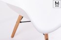 NOWOCZESNE BIAŁE KRZESŁO LOFT DO SALONU, JADALNI, Z PODŁOKIETNIKAMI, BUKOWE