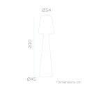 NOWOCZESNA LAMPA OGRODOWA - STOJĄCA 200 CM, BIAŁA, NA TARAS, LED