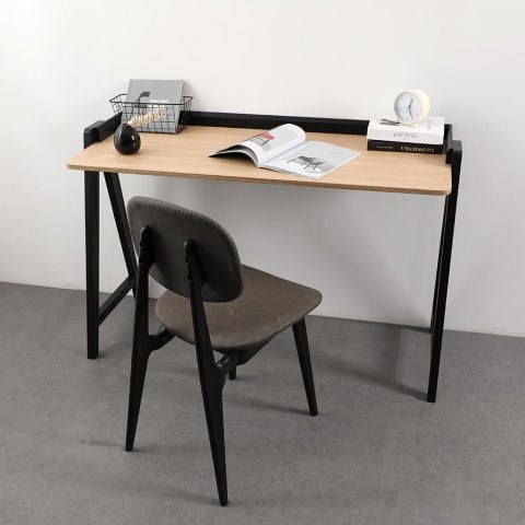 NOWOCZESNE CZARNE BIURKO, LOFT, DĄB, DREWNO BUKOWE, DO POKOJU, 123 CM NOWOCZESNE CZARNE BIURKO, LOFT, DĄB, DREWNO BUKOWE, DO POKOJU, 123 CM