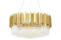 KRYSZTAŁOWA LAMPA GLAMOUR VERSALIO, OKRĄGŁA, ZŁOTA, ELEGANCKA, EKSKLUZYWNA