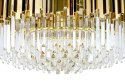 KRYSZTAŁOWA LAMPA GLAMOUR VERSALIO, OKRĄGŁA, ZŁOTA, ELEGANCKA, EKSKLUZYWNA