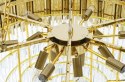 KRYSZTAŁOWA LAMPA GLAMOUR VERSALIO, OKRĄGŁA, ZŁOTA, ELEGANCKA, EKSKLUZYWNA