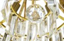 KRYSZTAŁOWA LAMPA GLAMOUR VERSALIO, OKRĄGŁA, ZŁOTA, ELEGANCKA, EKSKLUZYWNA