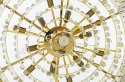 KRYSZTAŁOWA LAMPA GLAMOUR VERSALIO, OKRĄGŁA, ZŁOTA, ELEGANCKA, EKSKLUZYWNA