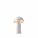 NOWOCZESNA LAMPA OGRODOWA STOŁOWA, BIAŁA, DEKORACYJNA, LED, 25 CM