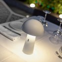 NOWOCZESNA LAMPA OGRODOWA STOŁOWA, BIAŁA, DEKORACYJNA, LED, 25 CM