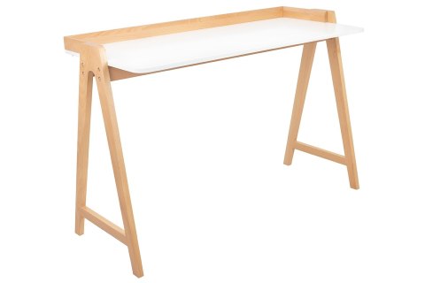 NOWOCZESNE BIAŁE BIURKO, SKANDYNAWSKIE, DREWNO BUKOWE, DO POKOJU, 123 CM NOWOCZESNE BIAŁE BIURKO, SKANDYNAWSKIE, DREWNO BUKOWE, DO POKOJU, 123 CM