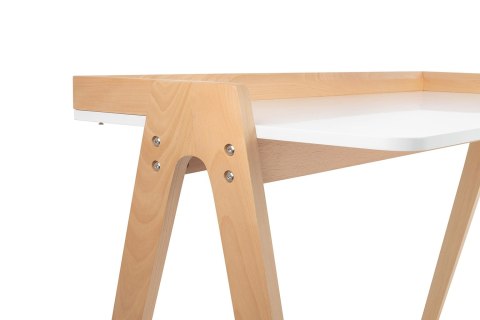 NOWOCZESNE BIAŁE BIURKO, SKANDYNAWSKIE, DREWNO BUKOWE, DO POKOJU, 123 CM NOWOCZESNE BIAŁE BIURKO, SKANDYNAWSKIE, DREWNO BUKOWE, DO POKOJU, 123 CM