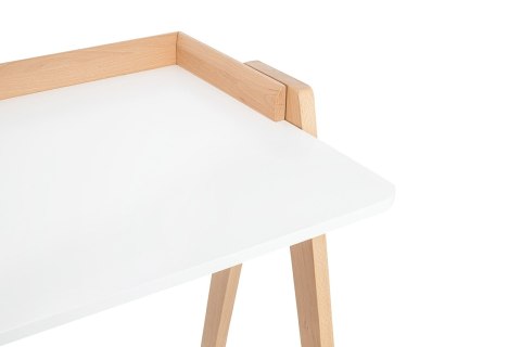 NOWOCZESNE BIAŁE BIURKO, SKANDYNAWSKIE, DREWNO BUKOWE, DO POKOJU, 123 CM NOWOCZESNE BIAŁE BIURKO, SKANDYNAWSKIE, DREWNO BUKOWE, DO POKOJU, 123 CM