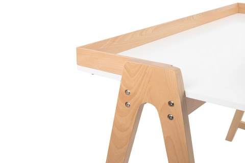NOWOCZESNE BIAŁE BIURKO, SKANDYNAWSKIE, DREWNO BUKOWE, DO POKOJU, 123 CM NOWOCZESNE BIAŁE BIURKO, SKANDYNAWSKIE, DREWNO BUKOWE, DO POKOJU, 123 CM