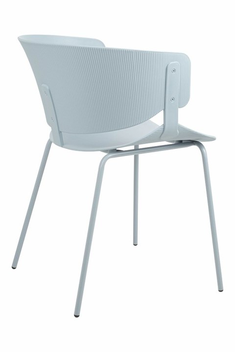 JASNE SZARE NOWOCZESNE KRZESŁO CLOVIS LOFT, Z PODŁOKIETNIKAMI, DO JADALNI