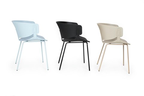 JASNE SZARE NOWOCZESNE KRZESŁO CLOVIS LOFT, Z PODŁOKIETNIKAMI, DO JADALNI