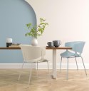 JASNE SZARE NOWOCZESNE KRZESŁO CLOVIS LOFT, Z PODŁOKIETNIKAMI, DO JADALNI