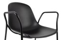 NOWOCZESNE CZARNE KRZESŁO REST, Z PODŁOKIETNIKAMI, DO SALONU, JADALNI LOFT