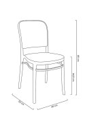 BIAŁO SZARE KRZESŁO DO JADALNI, PLASTIKOWE, AŻUROWE, KLASYCZNE, NA BALKON