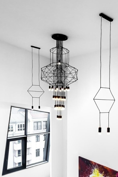 INDUSTRIALNA LAMPA WISZĄCA FUSION 43, CZARNA, ŻYRANDOL, LOFT, NIETYPOWA INDUSTRIALNA LAMPA WISZĄCA FUSION 43, CZARNA, ŻYRANDOL, LOFT, NIETYPOWA