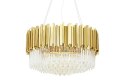 KRYSZTAŁOWA LAMPA GLAMOUR VERSALIO, OKRĄGŁA, ZŁOTA, ELEGANCKA, EKSKLUZYWNA