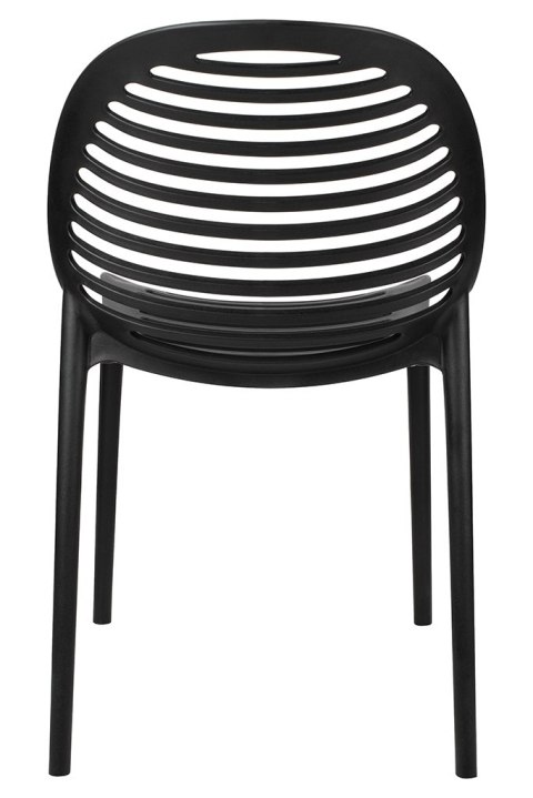 NOWOCZESNE CZARNE KRZESŁO SOLENO, AŻUROWE, DO JADALNI, KUCHNI, WYTRZYMAŁE