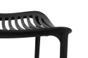 NOWOCZESNE CZARNE KRZESŁO SOLENO, AŻUROWE, DO JADALNI, KUCHNI, WYTRZYMAŁE