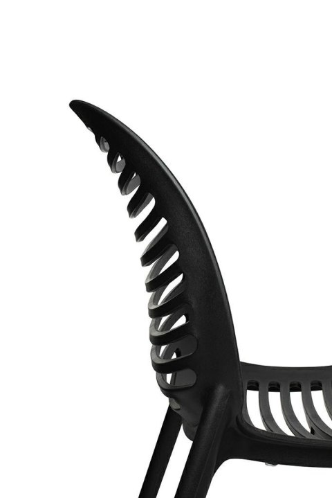 NOWOCZESNE CZARNE KRZESŁO SOLENO, AŻUROWE, DO JADALNI, KUCHNI, WYTRZYMAŁE