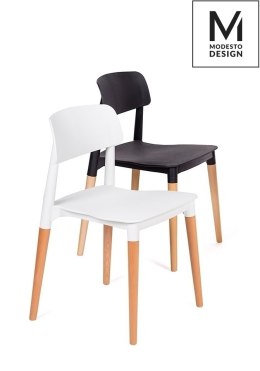 NOWOCZESNE CZARNE KRZESŁO TOLA, PROSTE, WYTRZYMAŁE, DO JADALNI, DO KUCHNI