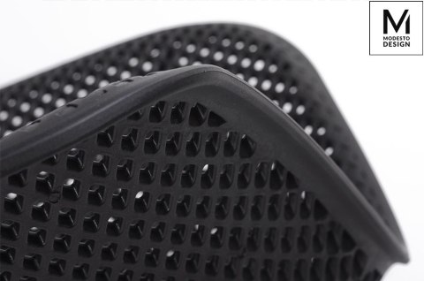 NOWOCZESNE CZARNE KRZESŁO, AŻUROWE, DO JADALNI, DO SALONU, LOFT, METAL