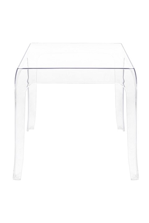 PRZEZROCZYSTY STOLIK KAWOWY, WYTRZYMAŁY, SOLIDNY NA ZEWNĄTRZ, KWADRAT 42 CM PRZEZROCZYSTY STOLIK KAWOWY, WYTRZYMAŁY, SOLIDNY NA ZEWNĄTRZ, KWADRAT 42 CM