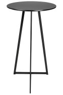 NOWOCZESNY CZARNY STOLIK BAROWY, OKRĄGŁY, LOFT, GLAMOUR, METALOWY, 60 CM