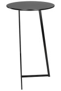 NOWOCZESNY CZARNY STOLIK BAROWY, OKRĄGŁY, LOFT, GLAMOUR, METALOWY, 60 CM